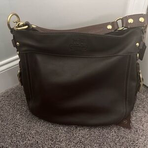Coach Brown Leather Shoulder Bag VINTAGE with Slouchy Silhouette